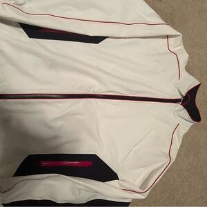 FootJoy White and Black Performance Jacket with Red Highlights